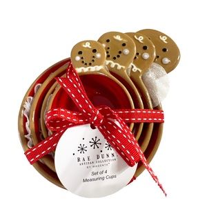 NEW Rae Dunn CHRISTMAS GINGERBREAD MAN Measuring Cup Set 🎅🏻🎄🎅🏻